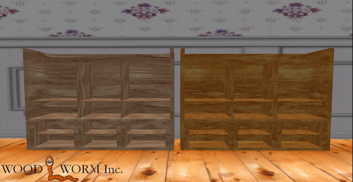2 wooden mesh shelves. Every shelf has only 1 Landimpact.