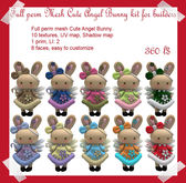 Full Perm MESH Cute Angel bunny kit for builders