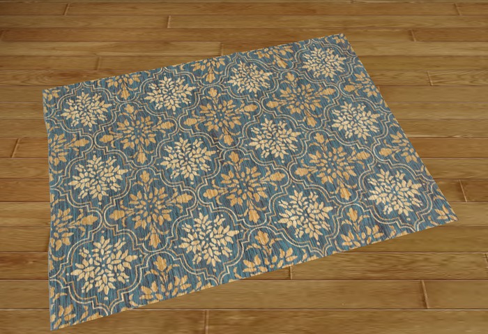 Mesh Rug v2 Teal Floral