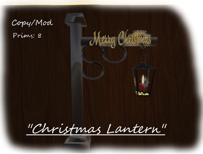 ~PPC~ Merry Christmas Lantern and Pole