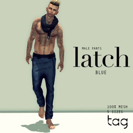 tag. pants latch [blue] male