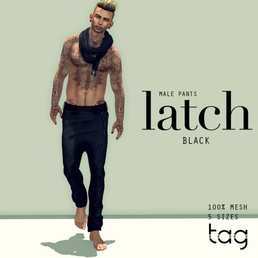 tag. pants latch [black] male