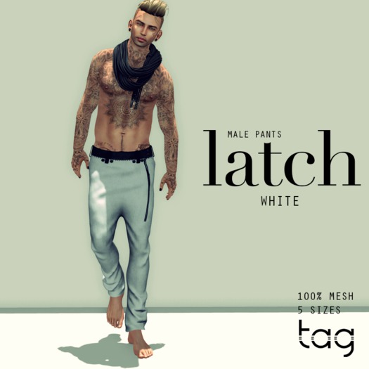 tag. pants latch [white] male