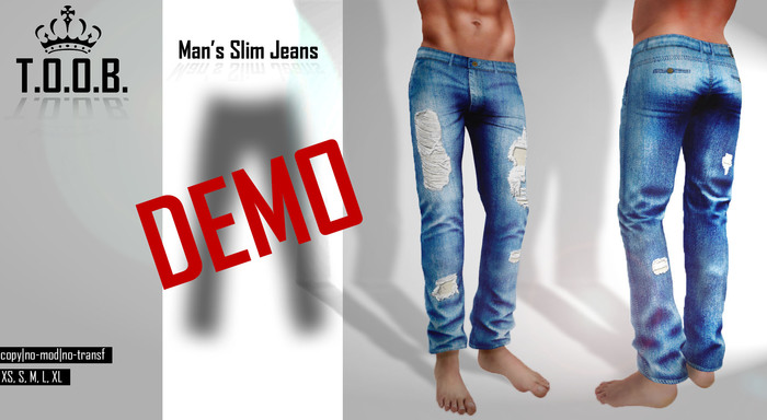 T.O.O.B.[WEAR]_ Man's Slim Jeans DEMO