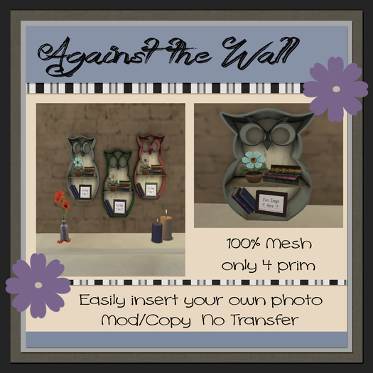 {ATW} Owl Shelf (gray) boxed