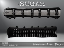 SUGAR - Nocturn Arm Gloves - BLACK w WHITE Accent