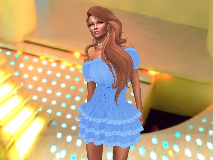 *^*B-Edel*^* Blue Mesh Dress