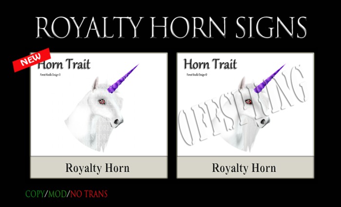ROYALTY HORN SIGNS & OFFSPRING