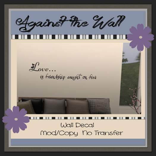 {ATW} Friendship on Fire wall tattoo (mod/copy) BOXED