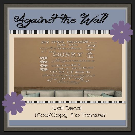 {ATW} In This House wall decal (mod/copy) boxed