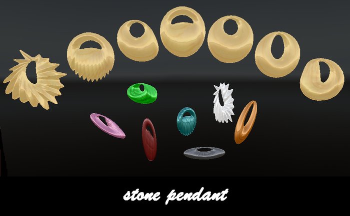 *Diesel Magic* stone pendant sculpted prim with maps