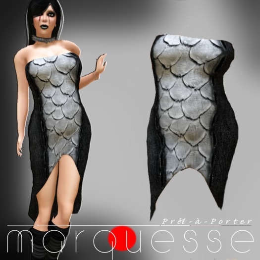 [Marquesse] Crocodile Leather Dress