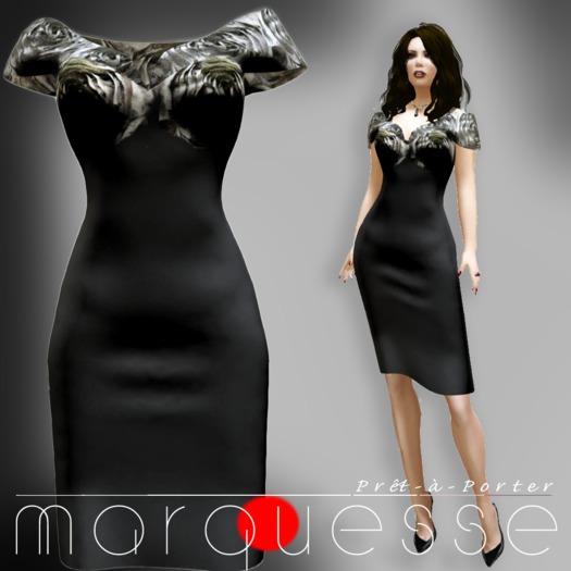 [Marquesse] V Neck Elegant Black