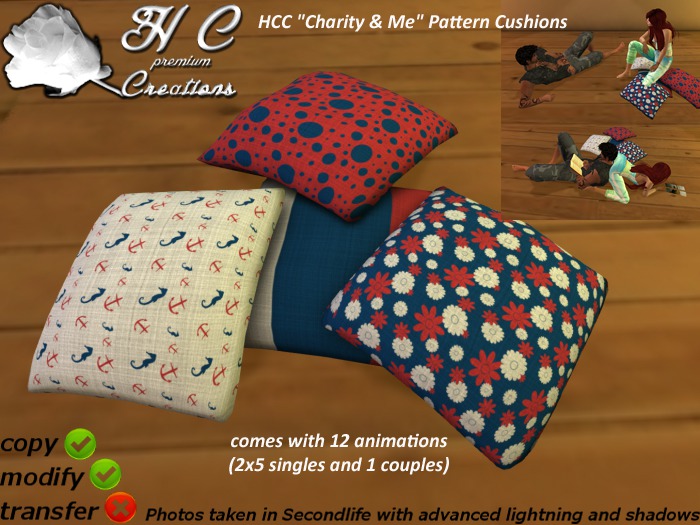 HCC Charity & Me Pattern Cushions BOX