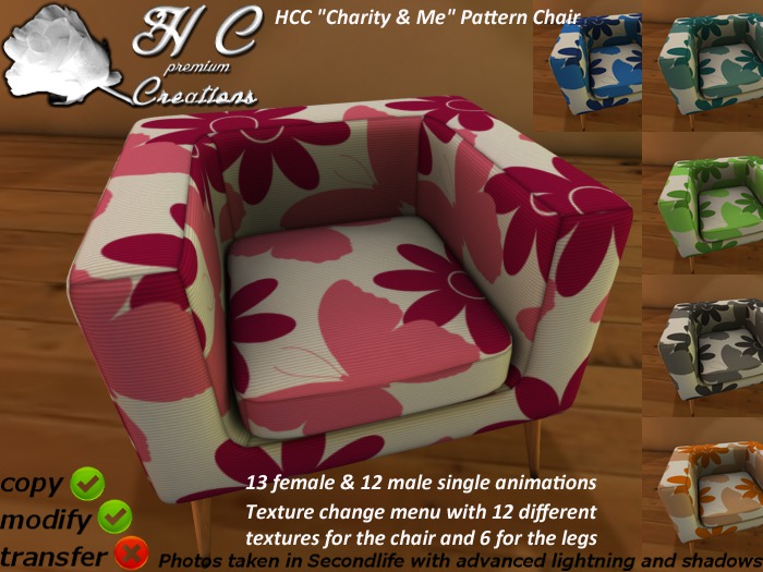HCC Charity & Me Pattern Chair BOX
