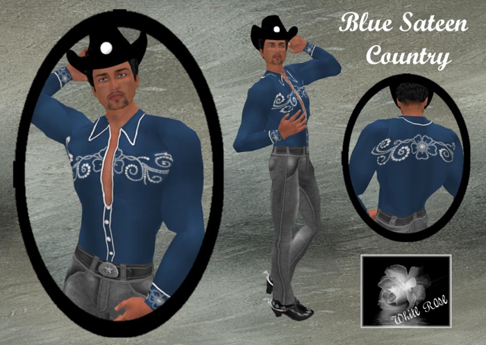 Blue Sateen Country Male