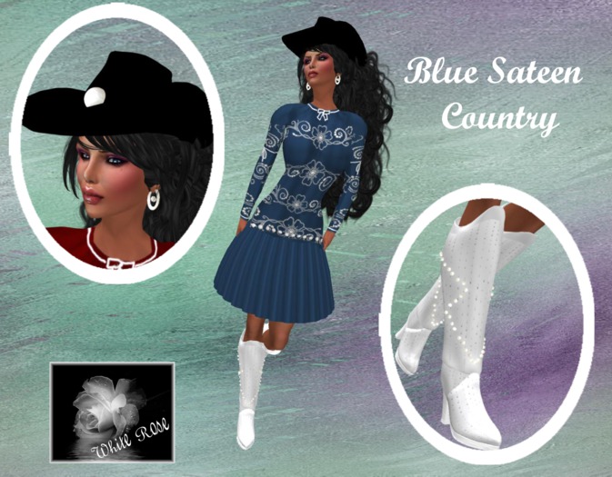 Blue Sateen Country Female
