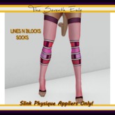 T7E: Banded Fishnet Socks: Physique Applier - White
