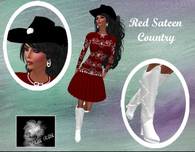 Red Sateen Country Female