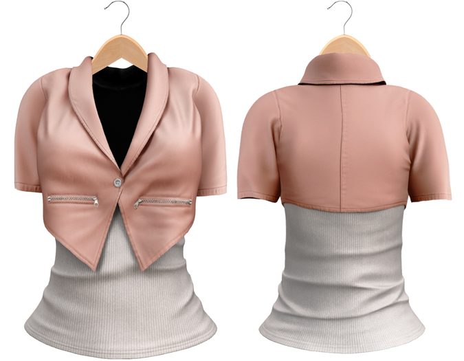 Blueberry Chlo - Crop Jacket & Optional Undershirts (Belleza Venus and Lola's Compatible) Pixie