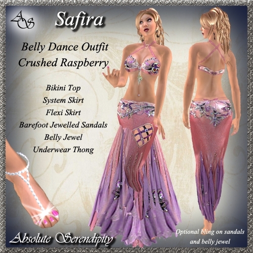 *AS* Safira Belly Dance Outfit Crushed Raspberry