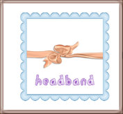 Pat A Kake Peach Ribbon Headband v2