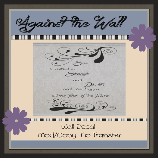 {ATW} Strength and Dignity wall decal (MOD/COPY)