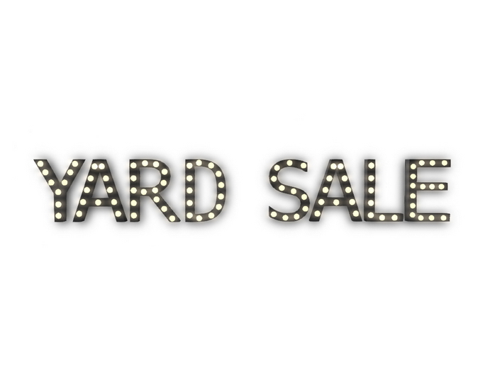 [Px] "YARD SALE" Illuminated Light Bulbs Sign
