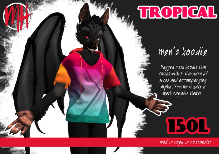 [MH] Tropical Mens Hoodie BOXED