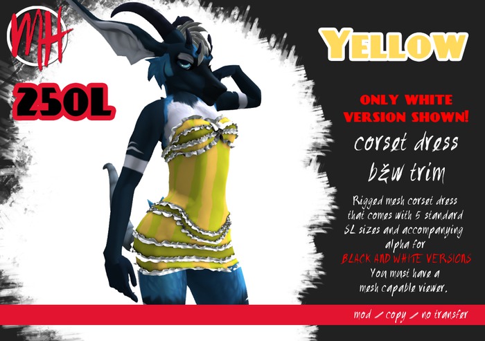 [MH] Yellow Corset Dress