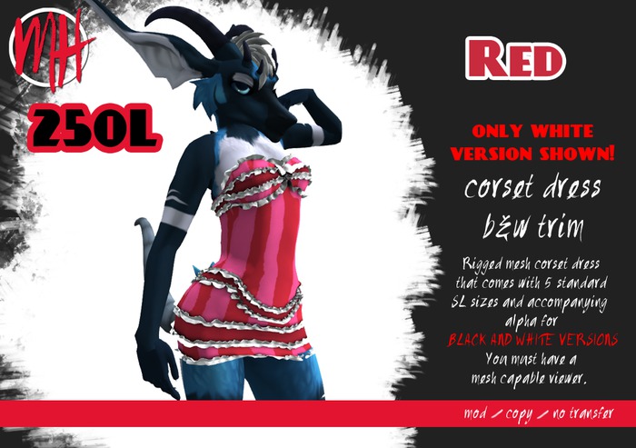 [MH] Red Corset Dress