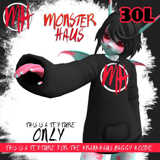 [MH] krankhaus - Kemono Baggy Hoodie Texture - [MH]