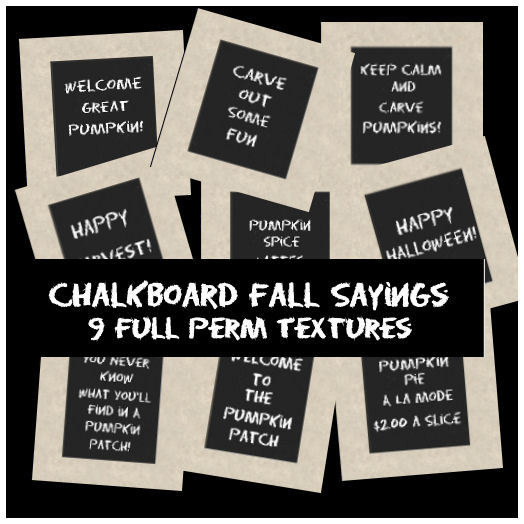 *Saffron* Chalk Board Fall Sayings Textures