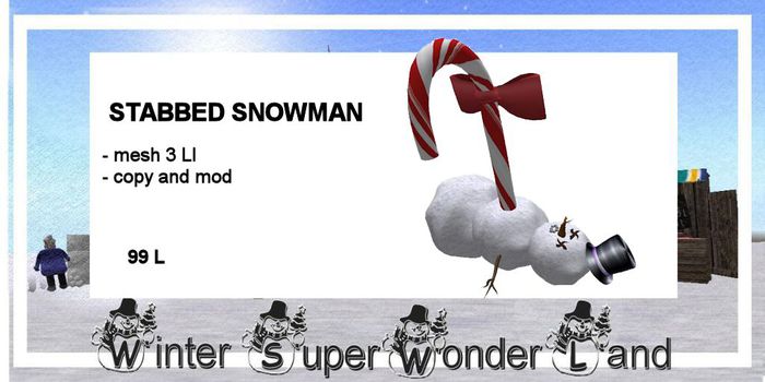Stabbed snowman