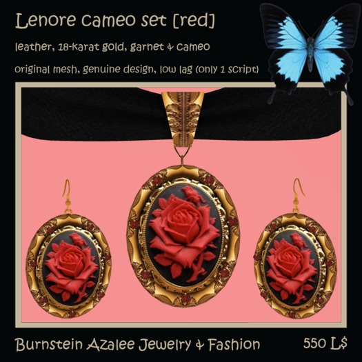 Lenore cameo set [red]
