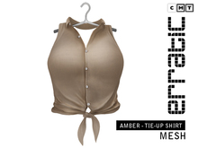 erratic / amber - tie-up shirt / beige