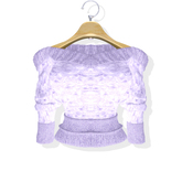 Alex Off Shoulder Sweater Fur Purple