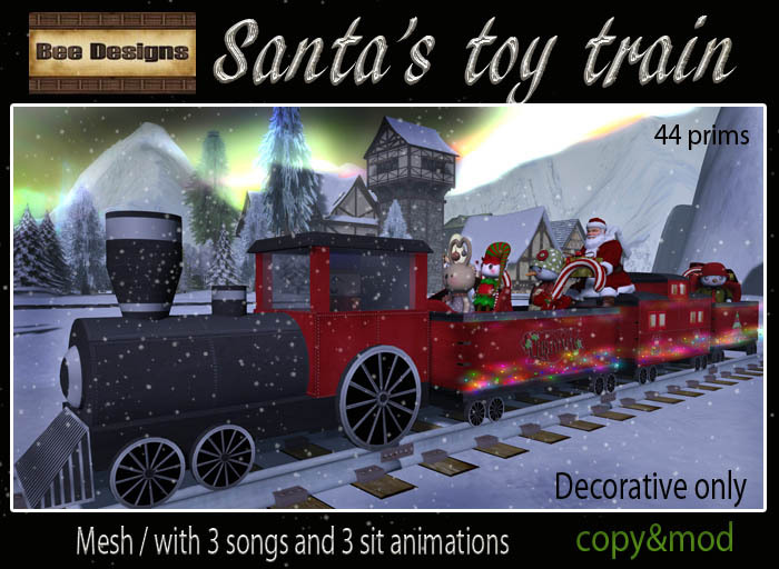   .:Bee Designs:.Santa's toy train -box