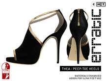 erratic / thea - peep-toe heels / black
