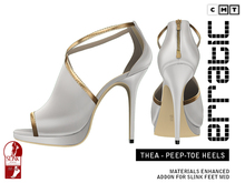 erratic / thea - peep-toe heels / white