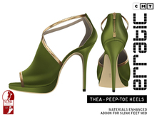 erratic / thea - peep-toe heels / green
