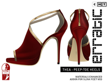 erratic / thea - peep-toe heels / red