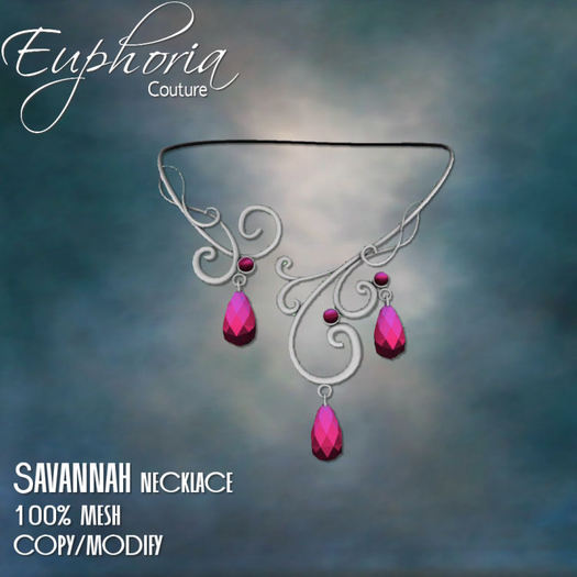 EC - Savannah - Necklace - Fuchsia