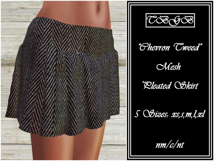 !!! TBGB - "Chevron Tweed" Skirt by Sej