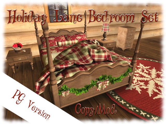Second Life Marketplace - Holiday Lane Bedroom Set - PG