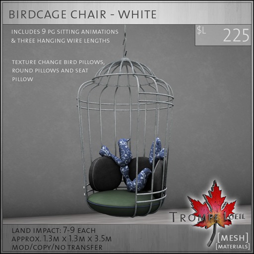 Trompe Loeil - Birdcage Worn Silver Metal [mesh]