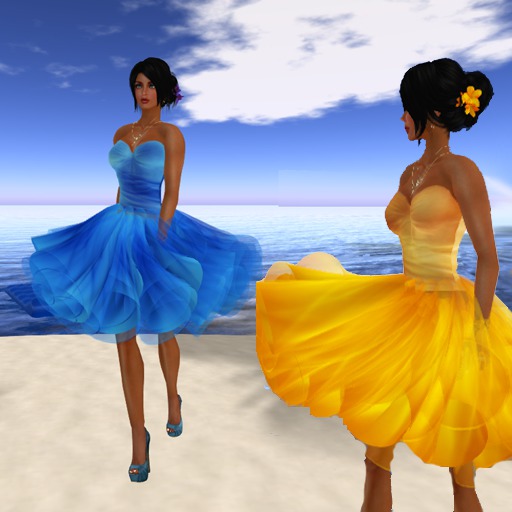 64 BLUE AND YELLOW RUFFLES 