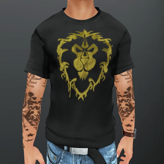 [HD]Mesh Tee - Allies (Black)