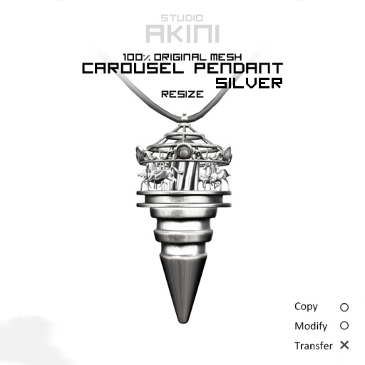 "AKINI"Carousel Pendant SV
