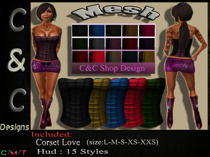 C&C Mesh Corset Love (Hud 15 Styles) DEMO